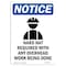 Signmission OSHA, Hard Hat Required, 18in X 12in Rigid Plastic, 12" W, 18" H, Portrait, OS-NS-P-1218-V-13249 OS-NS-P-1218-V-13249 - alternate 1
